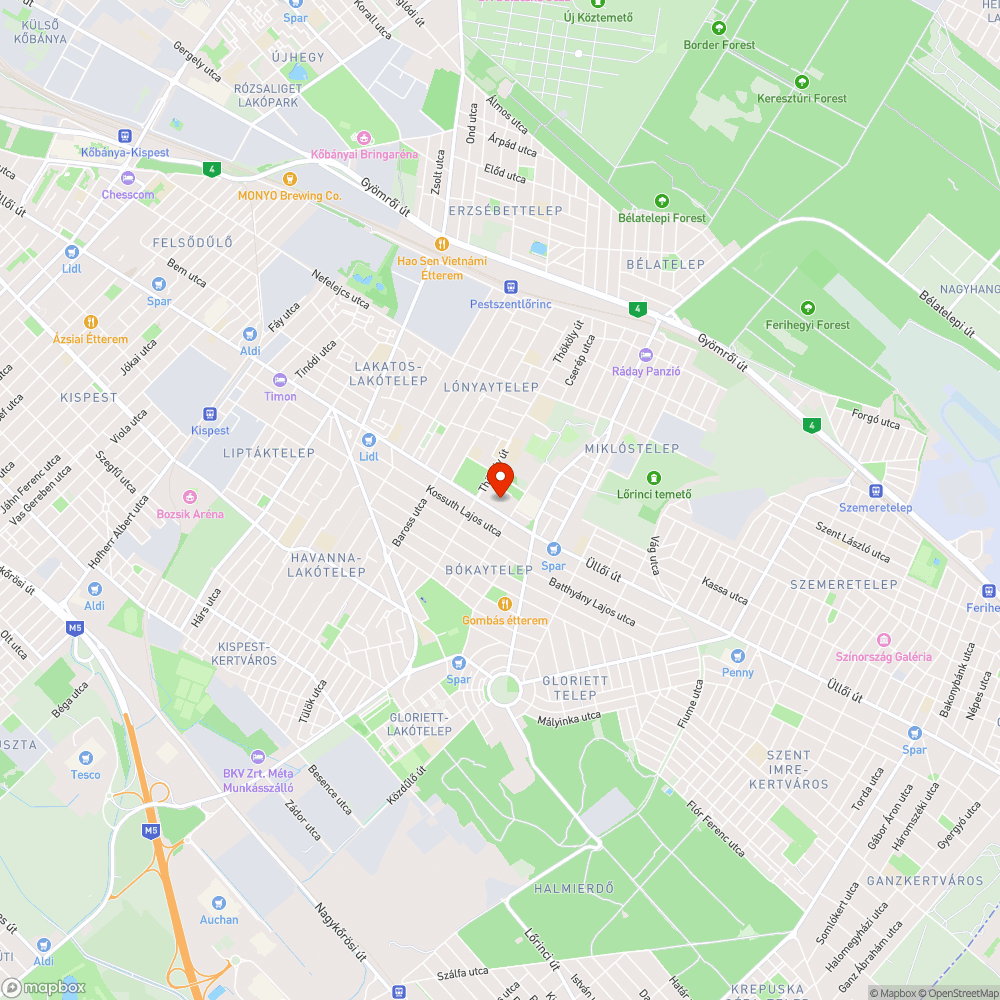 Mozgáskorlátozott parkolóhely 18. kerületi piac bejelentés helye