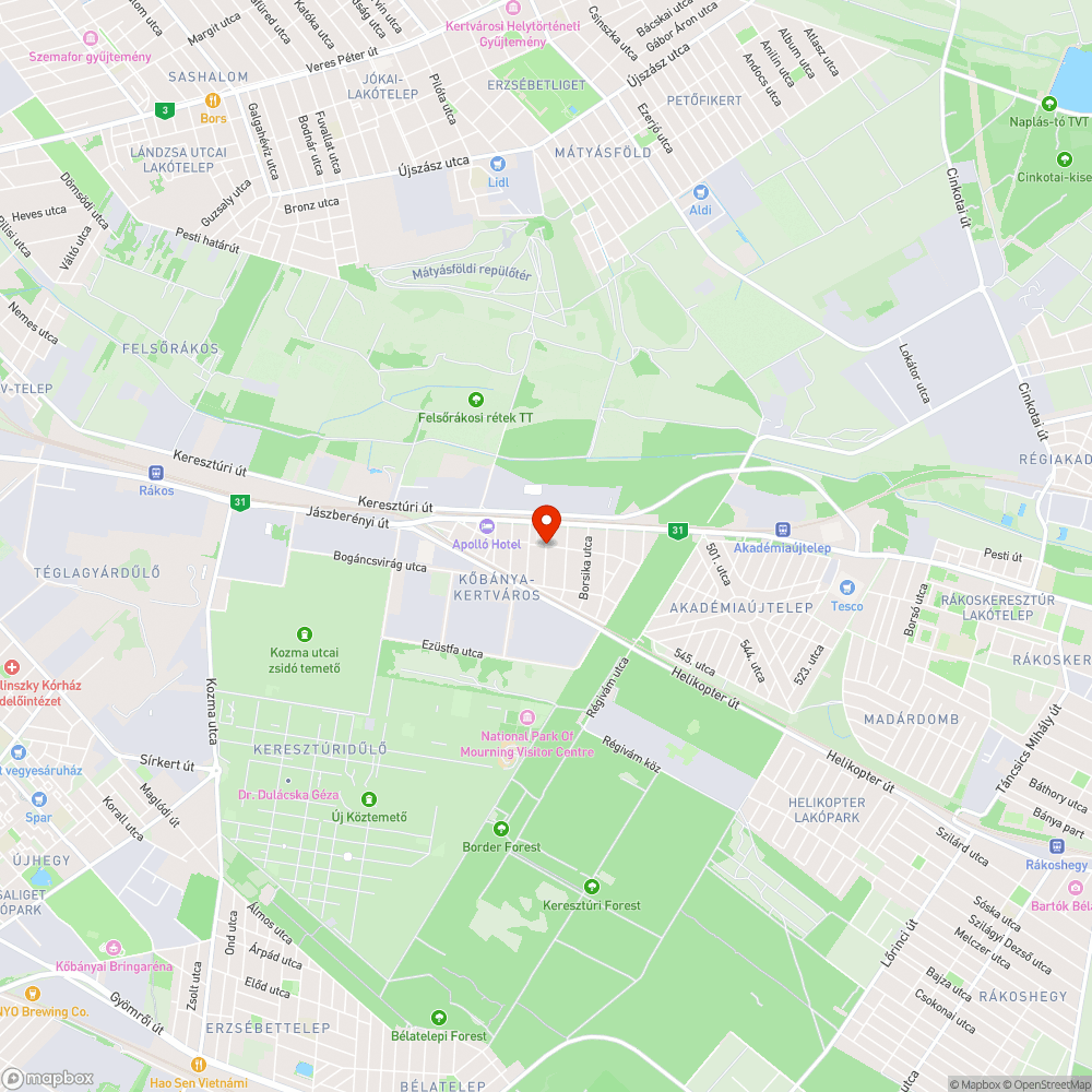 töredezett járda és fekvőrendőr bejelentés helye