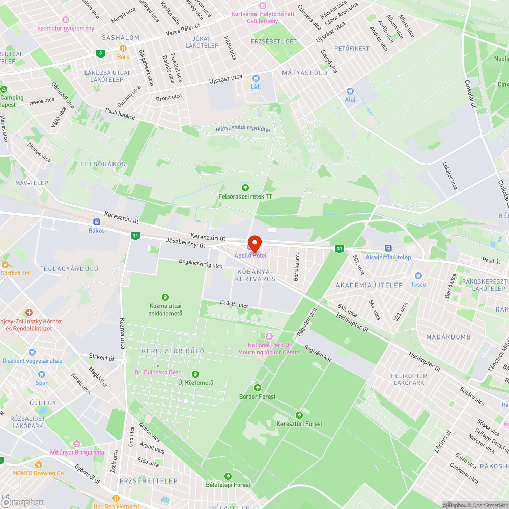 töredezett járdaszegély Kőbányán bejelentés helye