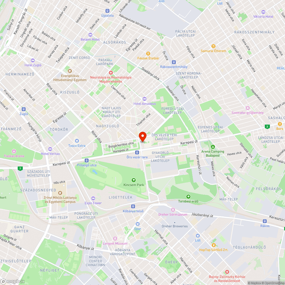 Örs vezér tér állapota (üvegszilánkok, madárürülék, mocsok) bejelentés helye