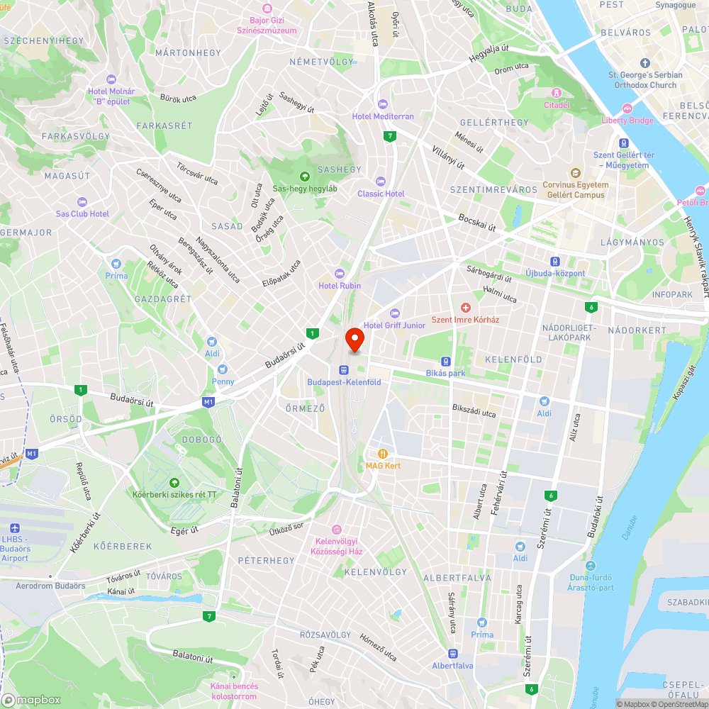 Kelenföldi pu. balesetveszélyes aknafedlap bejelentés helye