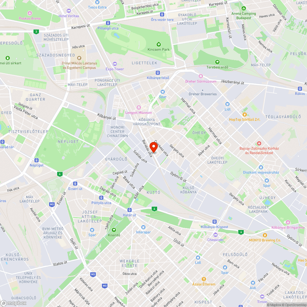 Vaspálya utcai torzó bejelentés helye