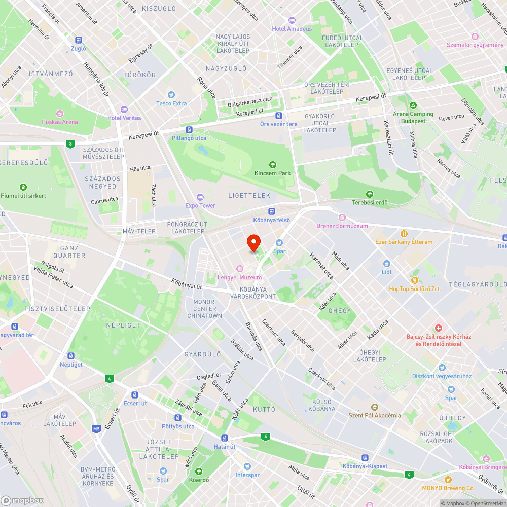 Felszedett fekvőrendőr bejelentés helye