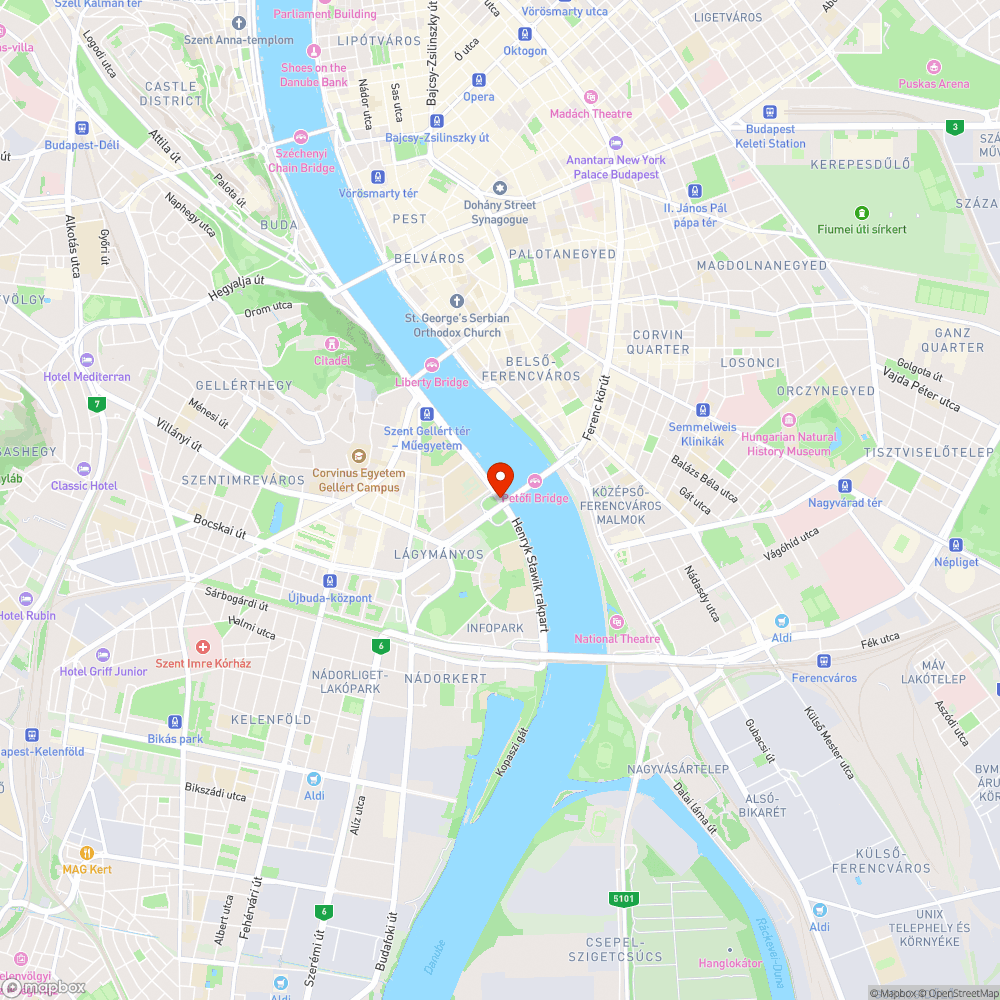 Rossz sáv-kialakítás miatti dugó @ Petőfi híd, Buda, Észak felé bejelentés helye