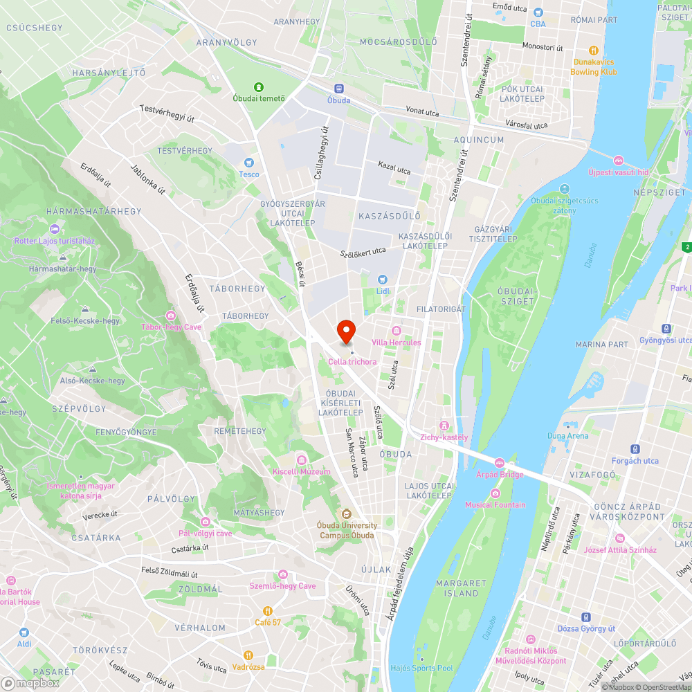 Hunor utca, kátyúk bejelentés helye
