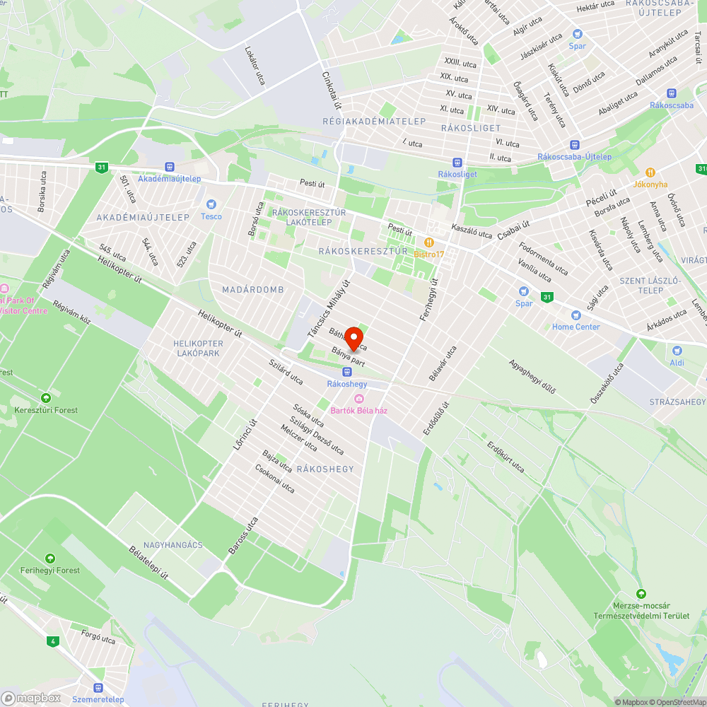 Kátyútenger bejelentés helye