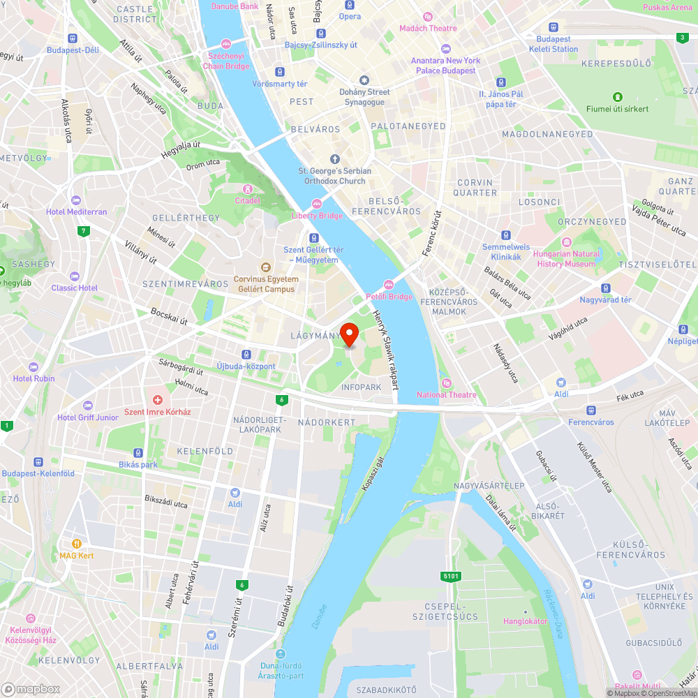 Erdei hangulat az infoparkban bejelentés helye