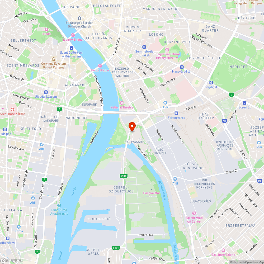 Kvassay út - Csepel rkp kereszteződés bejelentés helye