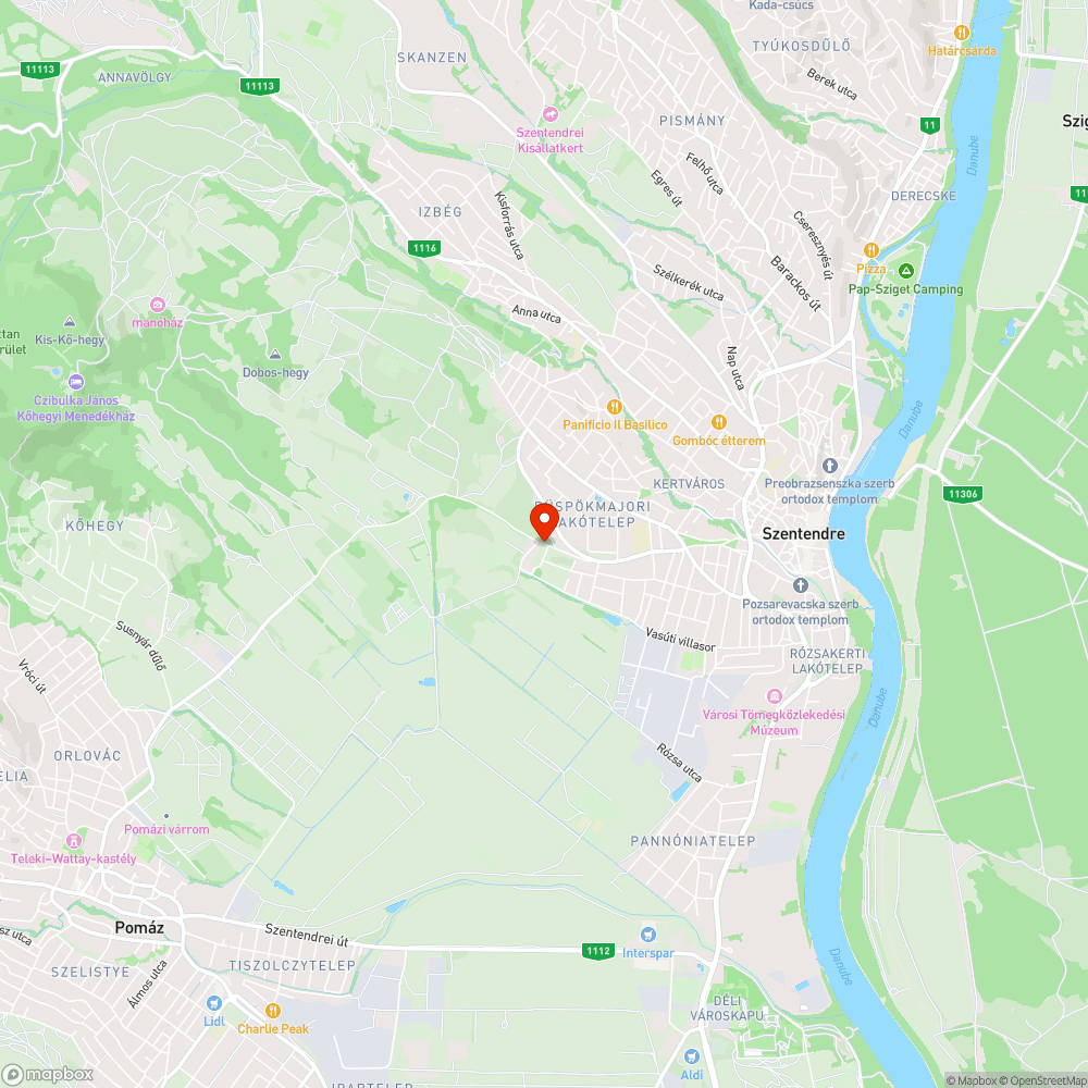 Nem szabványos "fekvőrendőr" bejelentés helye
