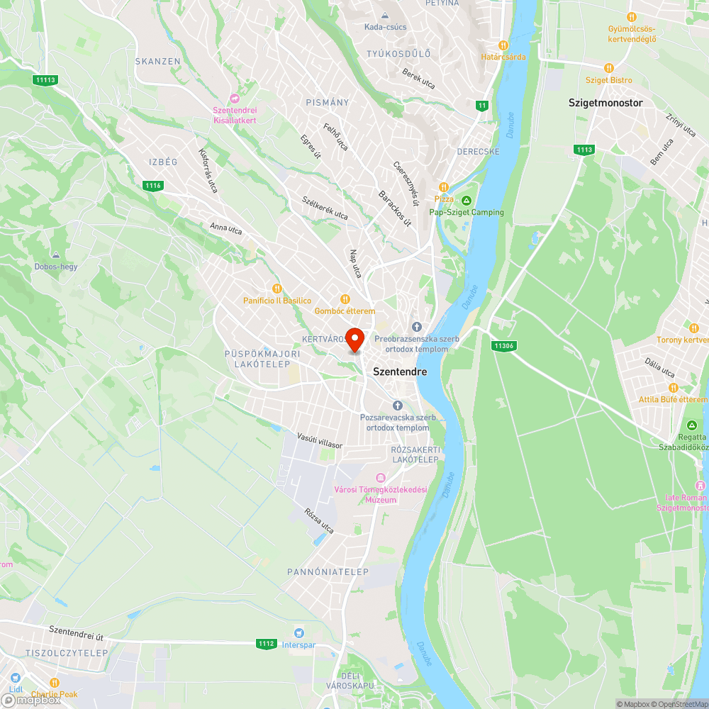 DMVZRT munkagödör a Virág utcában bejelentés helye
