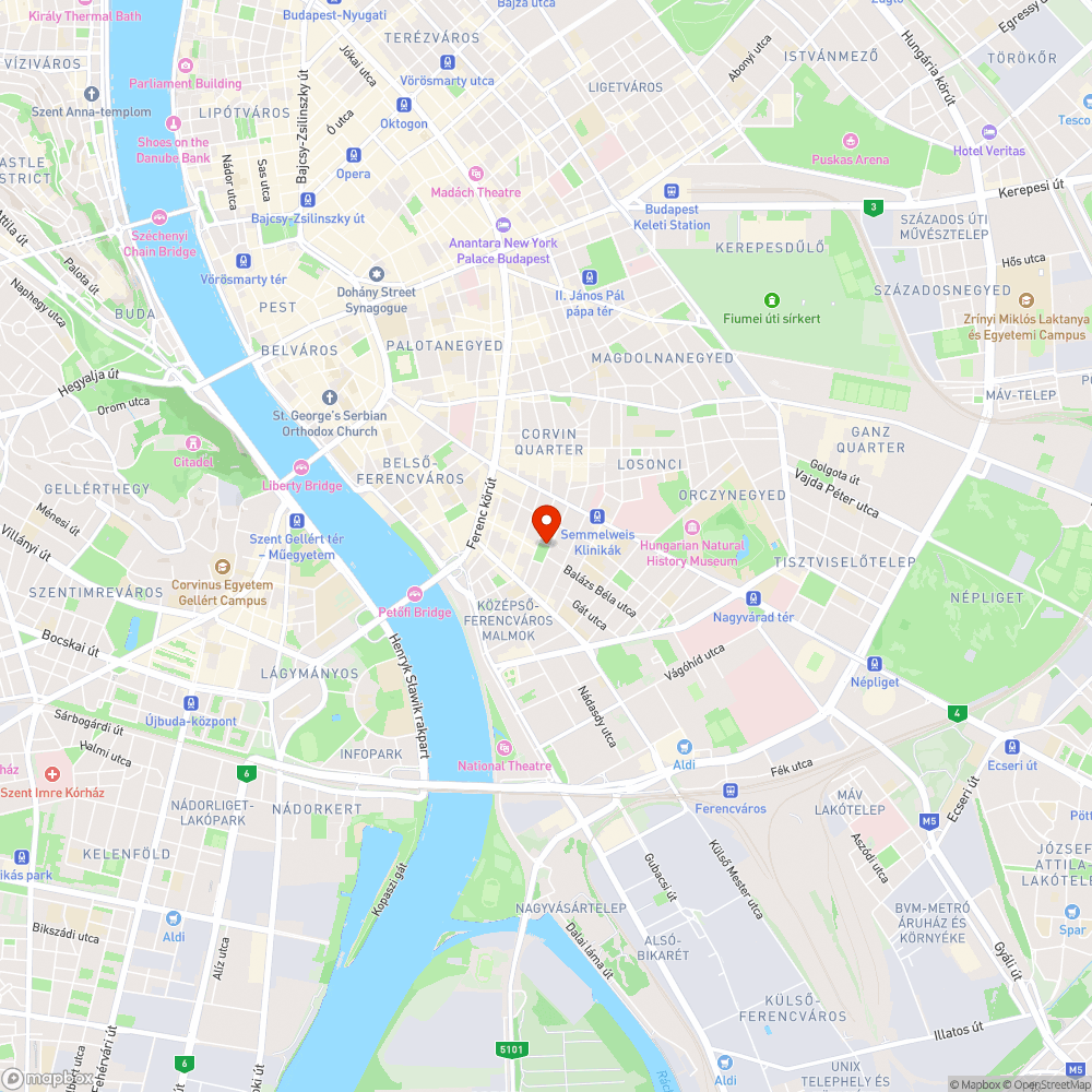Ferenc tér LOM bejelentés helye