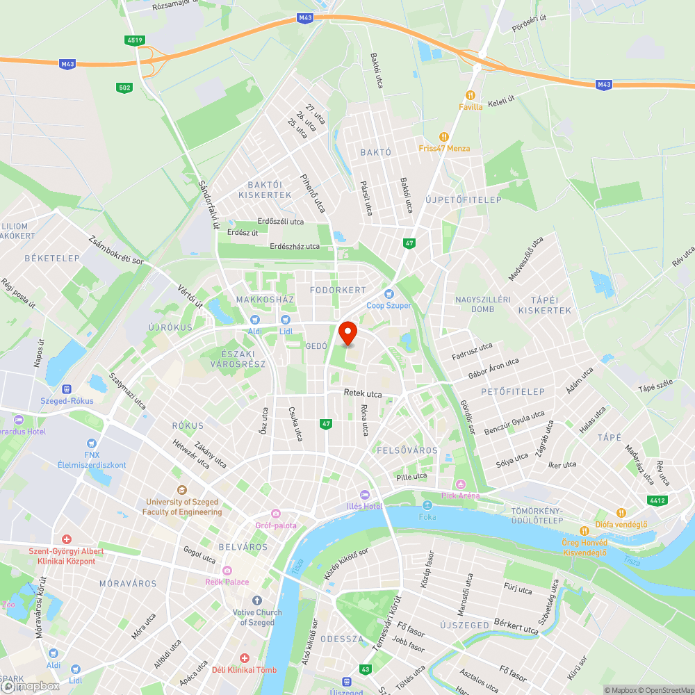 Veszélyes járda az Építő utcai alapiskolánál bejelentés helye