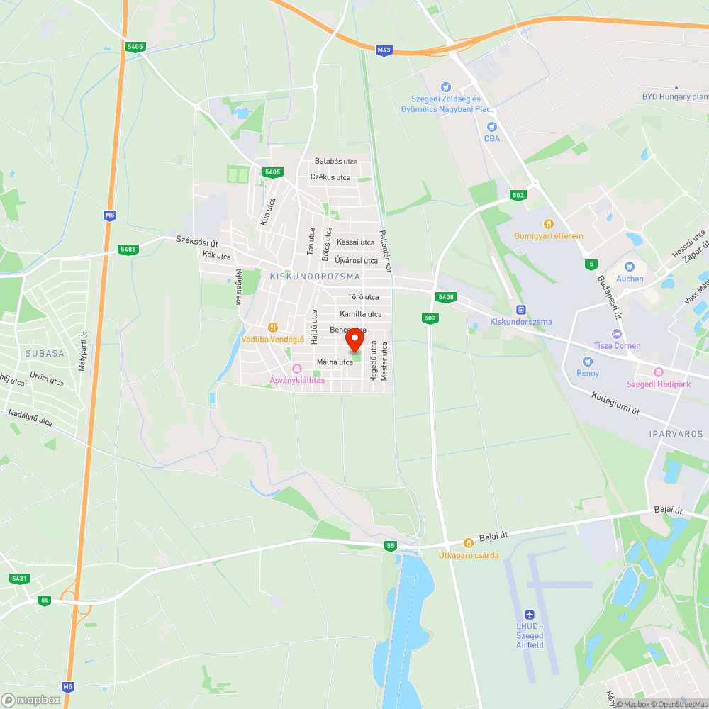 Kiszáradt fák Dorozsmán! bejelentés helye