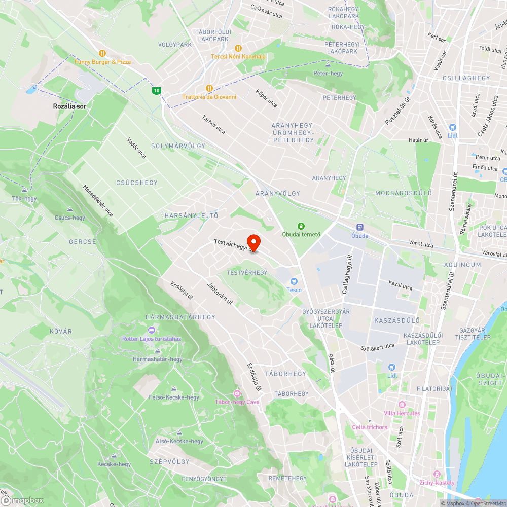 Megsüllyedt út bejelentés helye