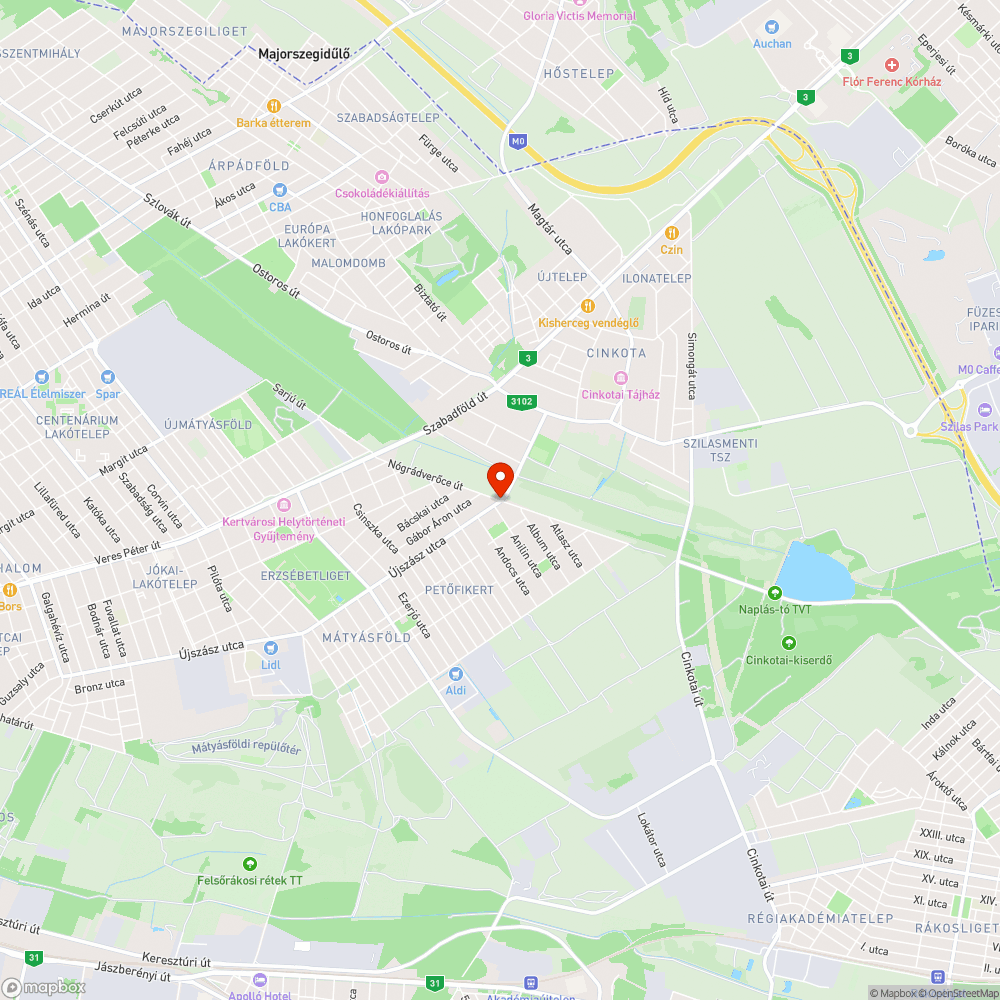 Lecsúszott fémtábla bejelentés helye