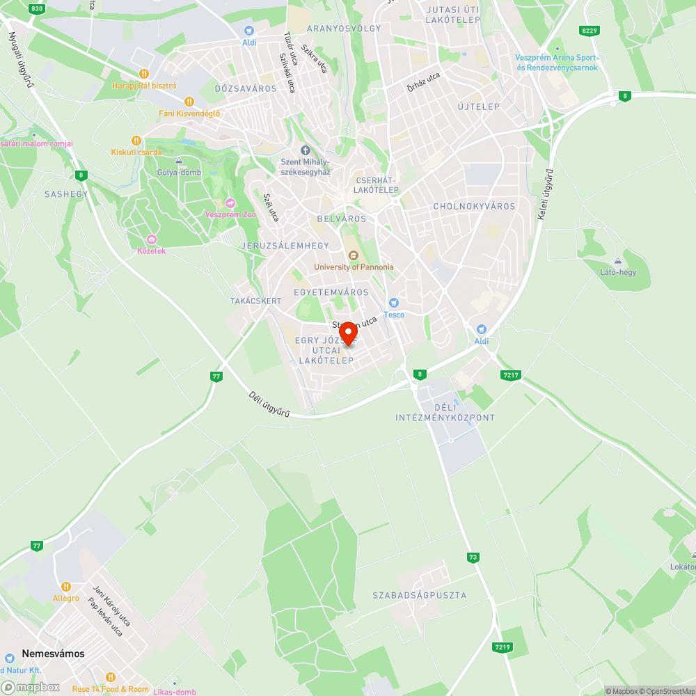 Felbontott út bejelentés helye