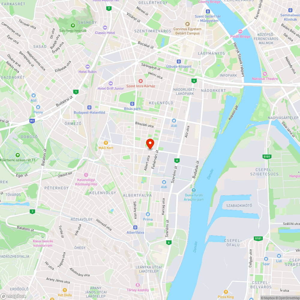 Méretes kátyú bejelentés helye