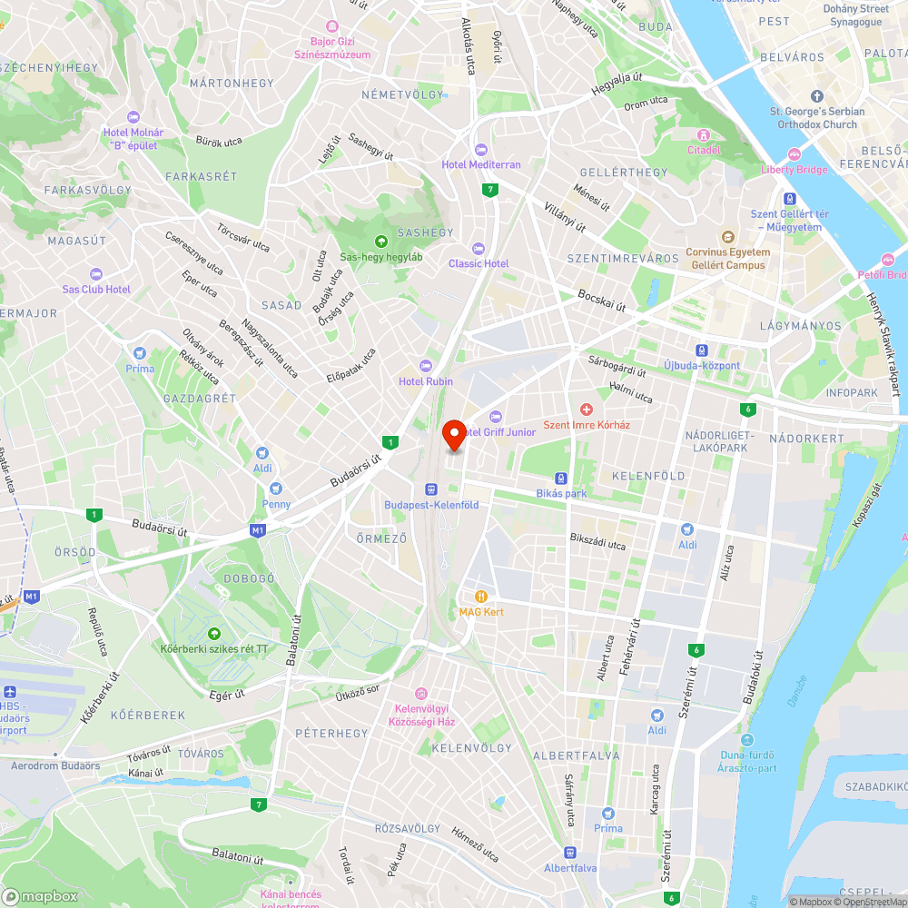Dzsindzsa a Kelenföldi utca 32. számmal szemben bejelentés helye
