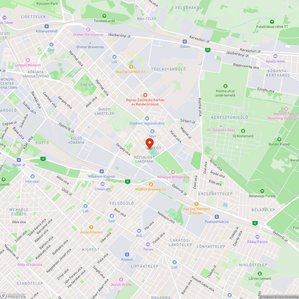 Mélytó utca buszmegálló bejelentés helye