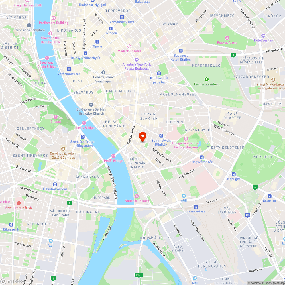 Törött pad bejelentés helye
