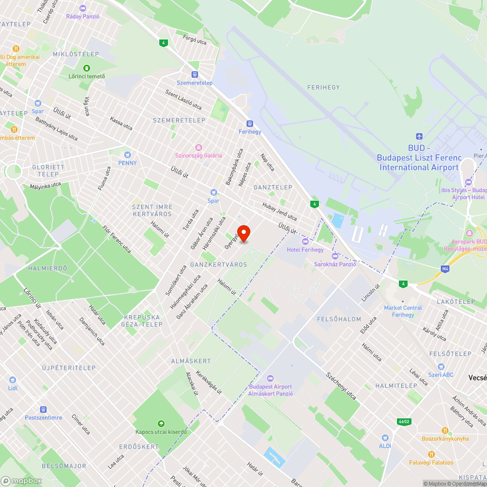 Kátyús utca bejelentés helye