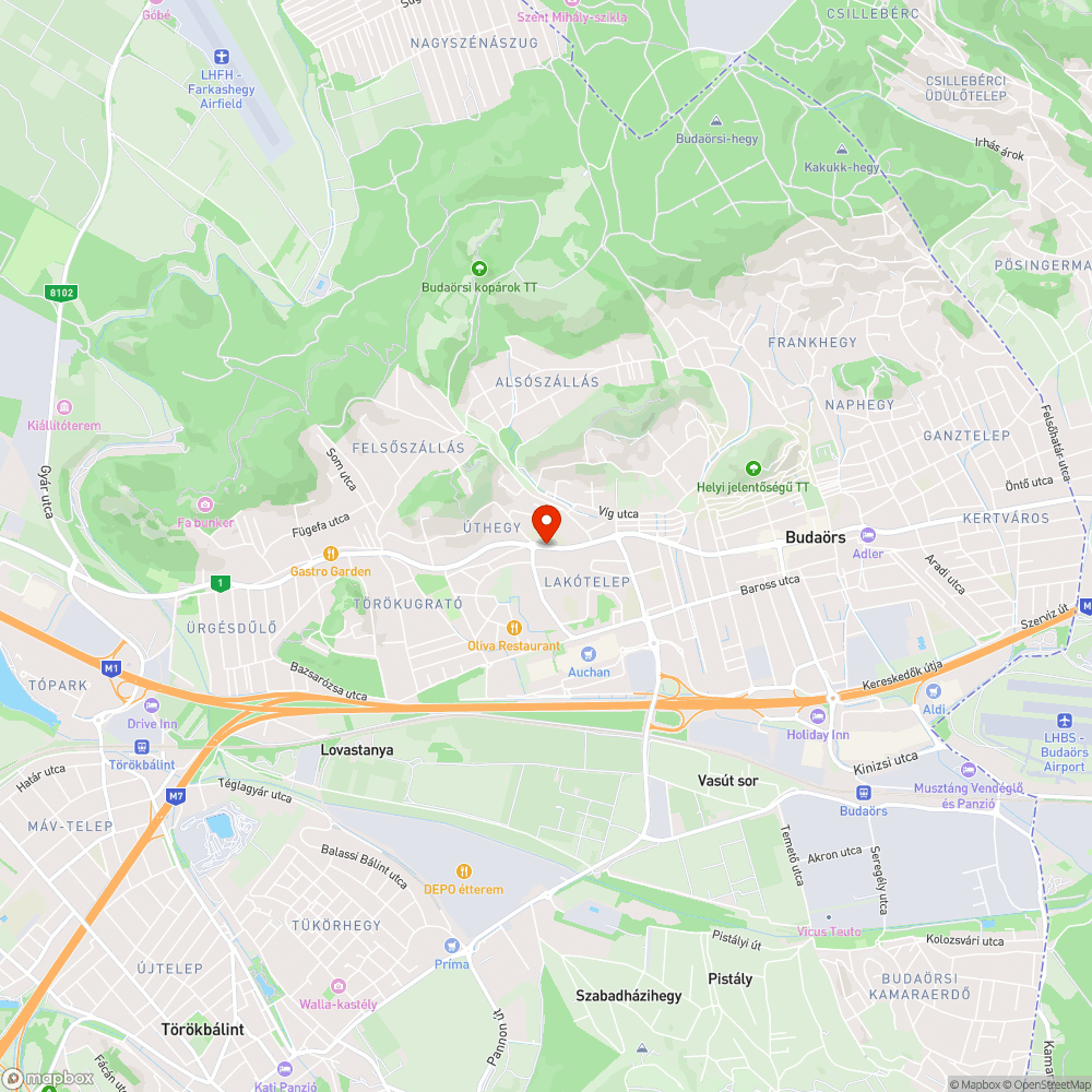 Balesetveszélyes víznyelőrács a buszöbölben bejelentés helye
