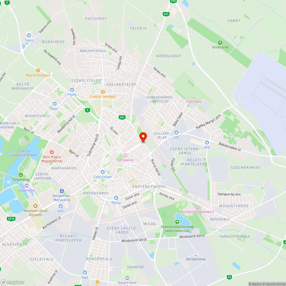 Nyomvályús úttest a Kuruc körúton bejelentés helye