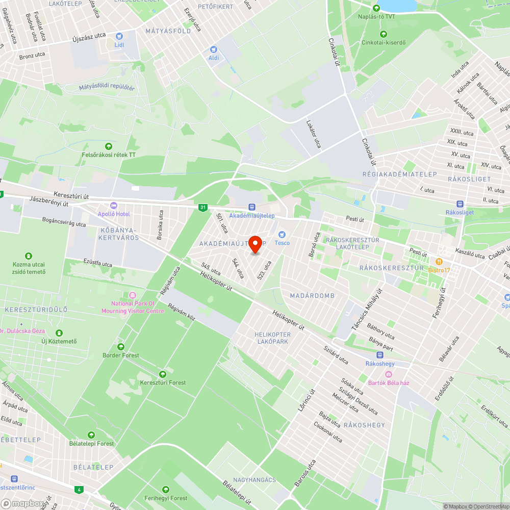 Hiányzó utcatáblák az 516. utcában... bejelentés helye
