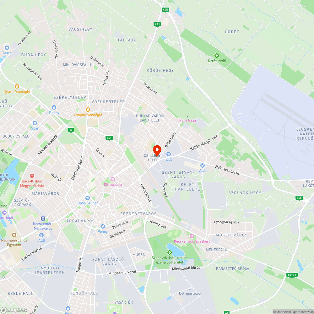 Megsüllyedt úttest, kátyú és balesetveszélyes járda bejelentés helye