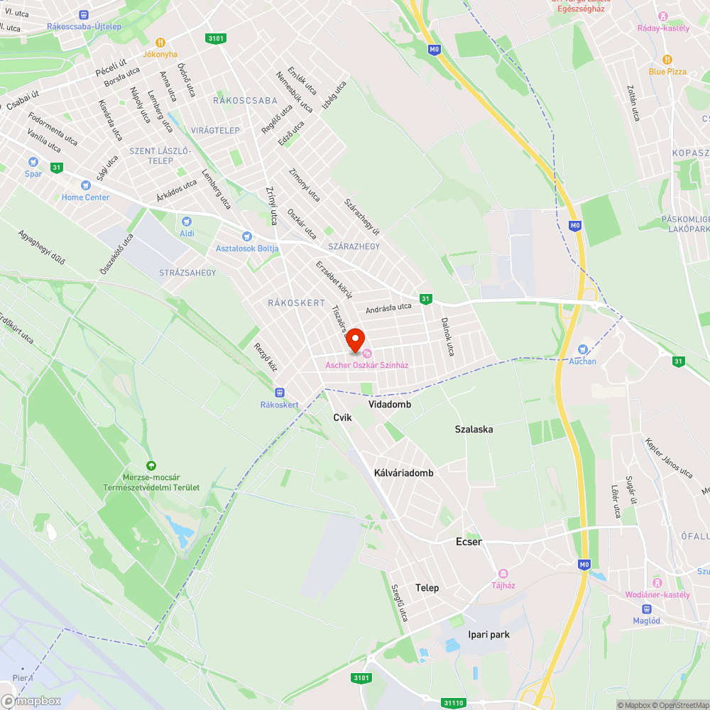 Beszakadt úttest bejelentés helye