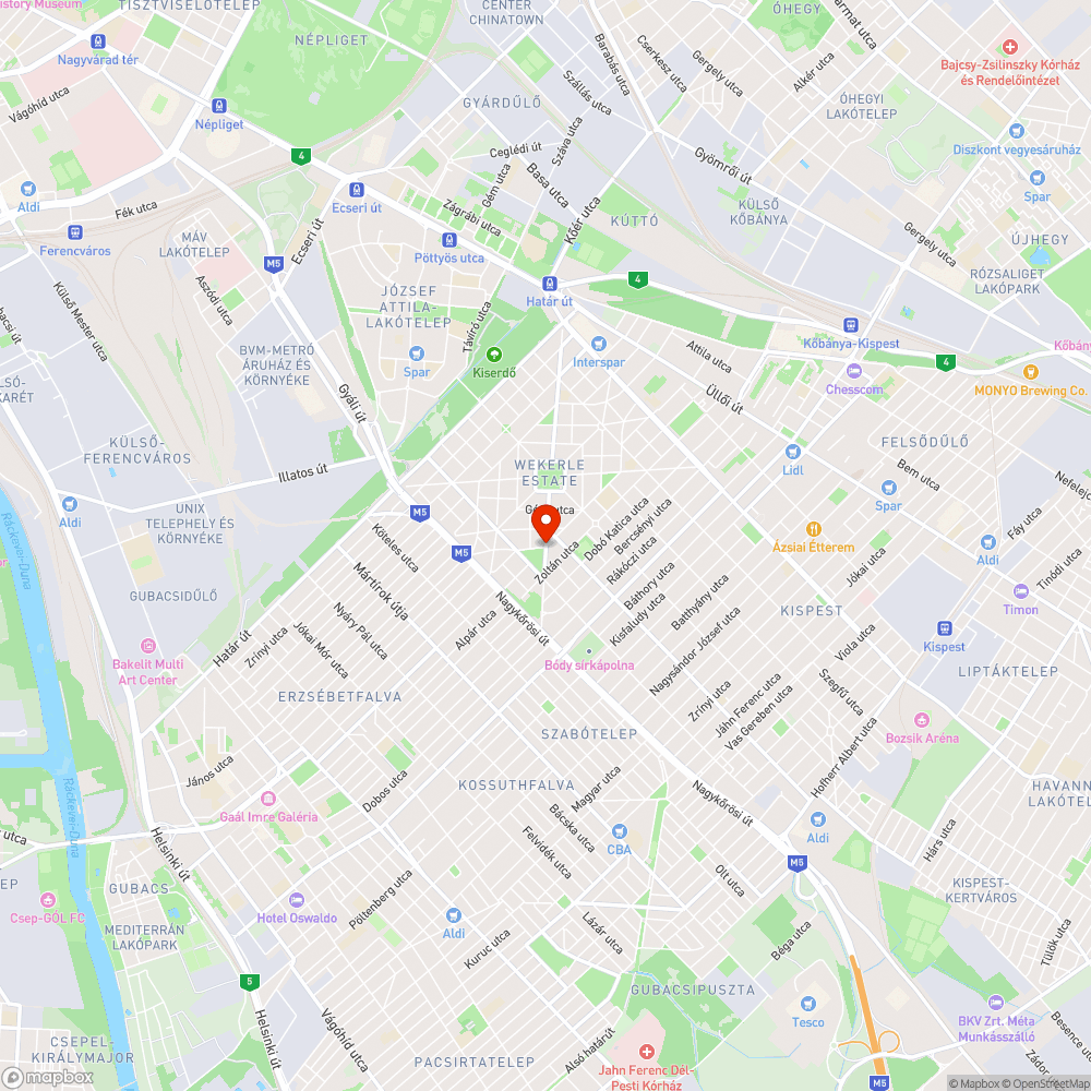 Kopott, rozsdás utcanévtábla bejelentés helye