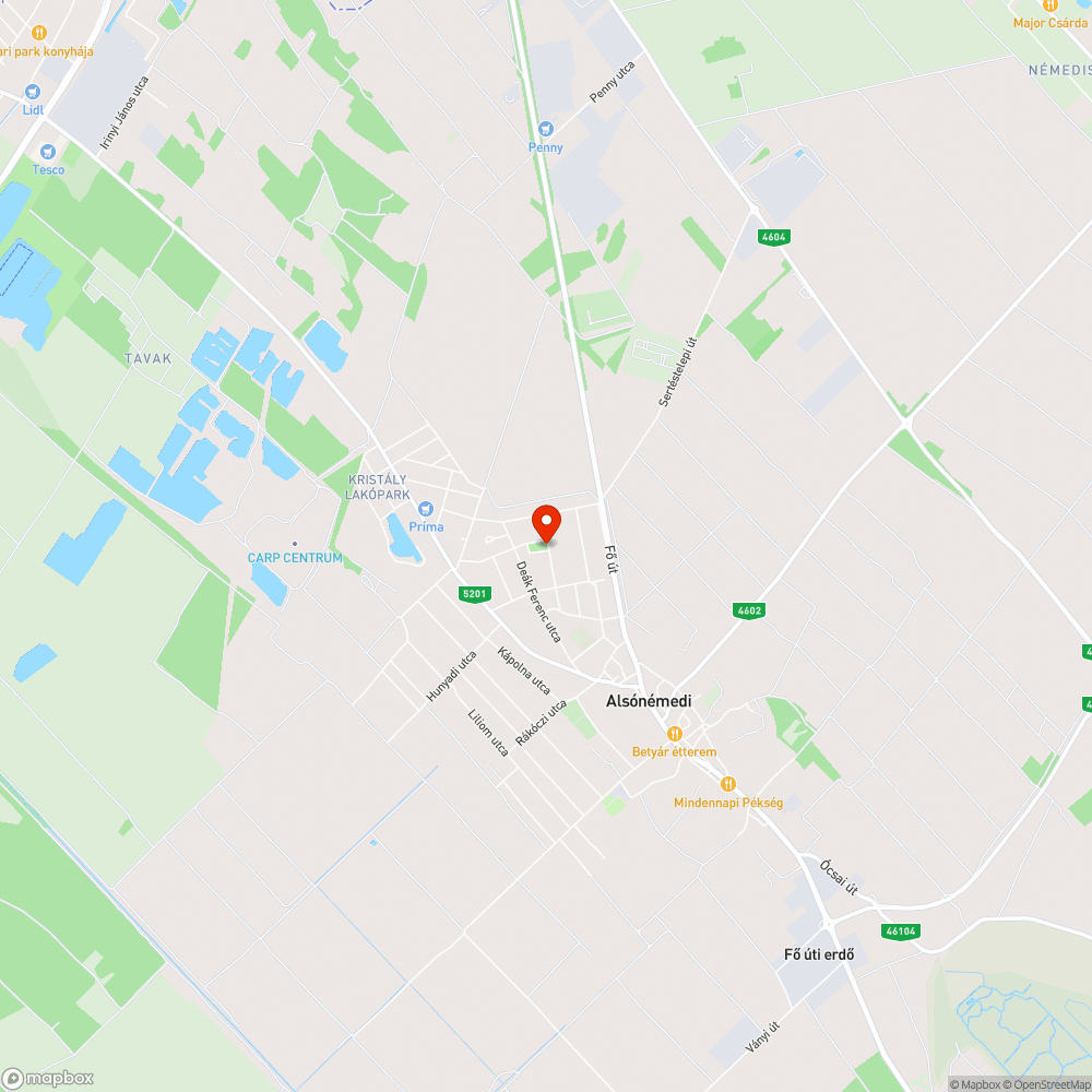 Beszakadt pad bejelentés helye