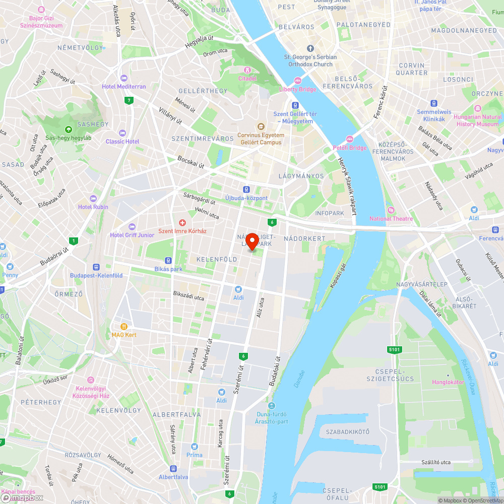 Kátyú a Nádorliget utca 11. előtt bejelentés helye