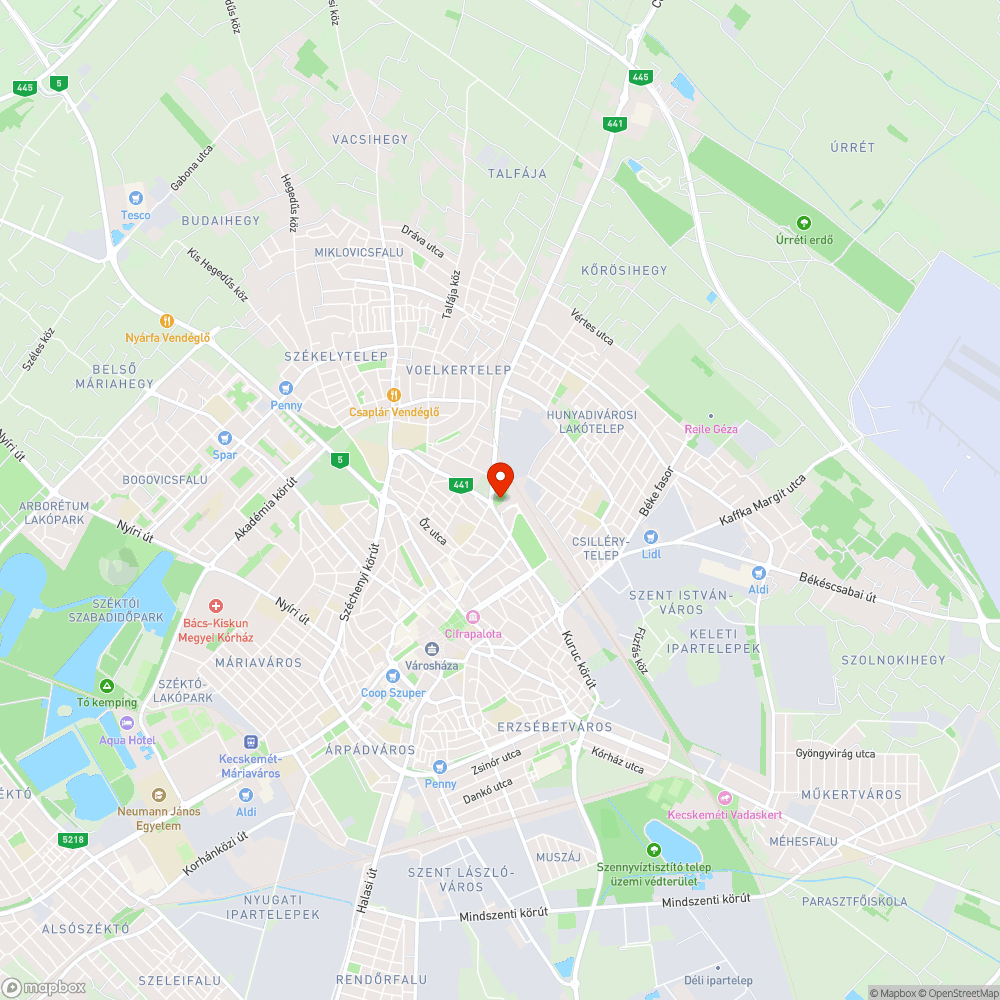 Közvilágítási hiba/hiány a Noszlopy parkban bejelentés helye