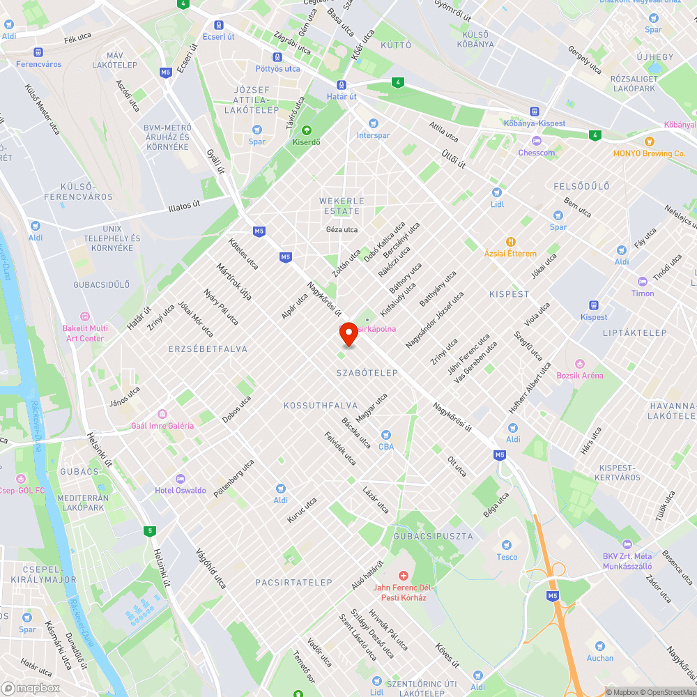 Kátyú a Kossuthfalva utcán bejelentés helye