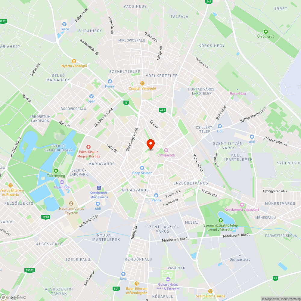Számos burkolati hiba a Széchenyi téren bejelentés helye