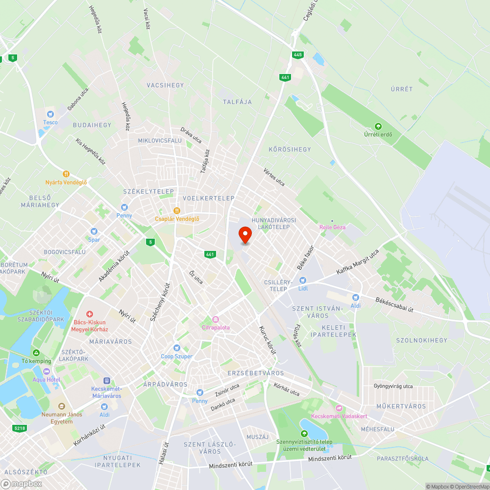 Helyre nem állított járda bejelentés helye