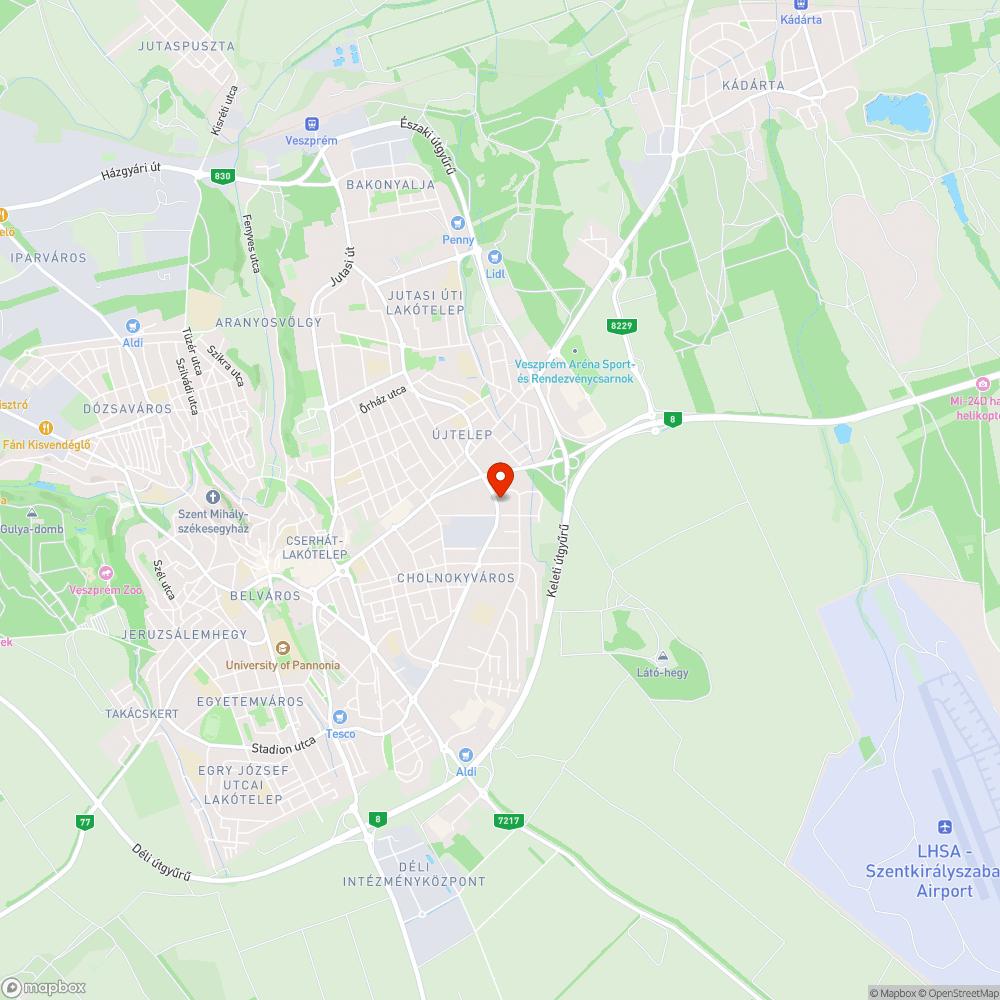 Gyalogos átkelő bejelentés helye