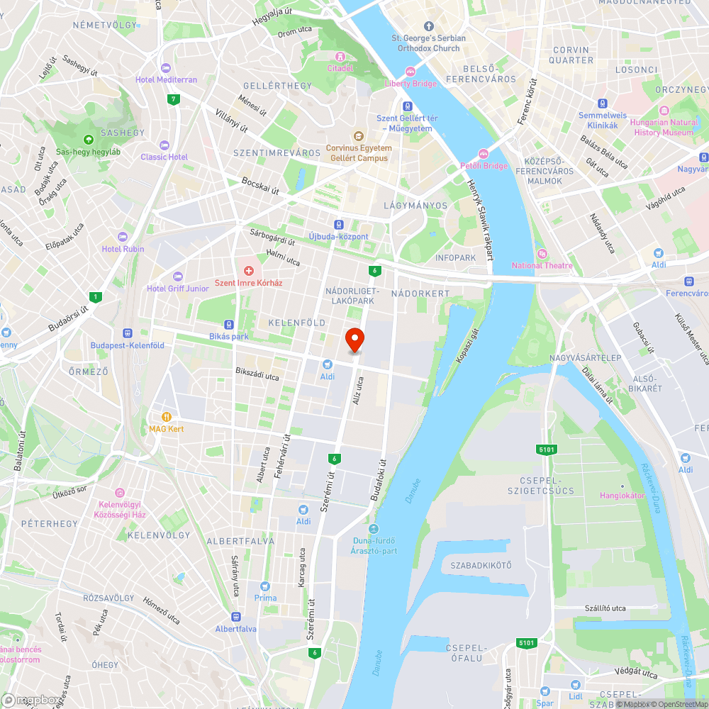 Kátyú a kerékpárúton bejelentés helye
