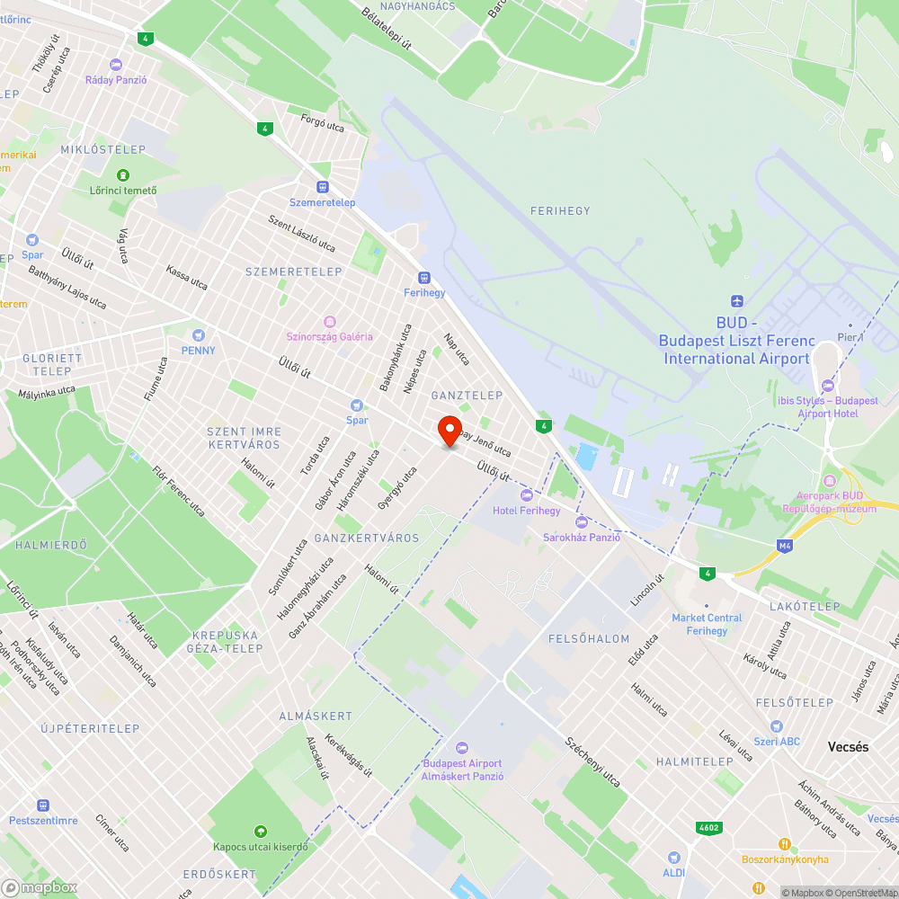 Buszmegálló bejelentés helye