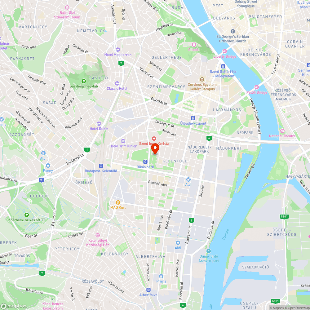 Kátyúk a Bártfai utcában 3. bejelentés helye