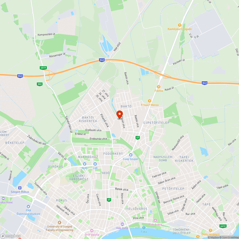Kátyú Baktóban bejelentés helye