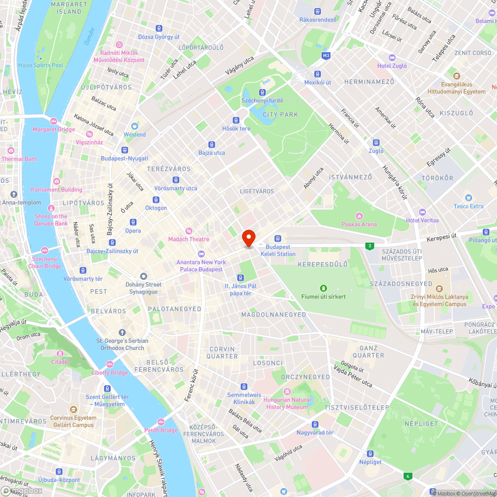 Virágosláda a járda közepén bejelentés helye