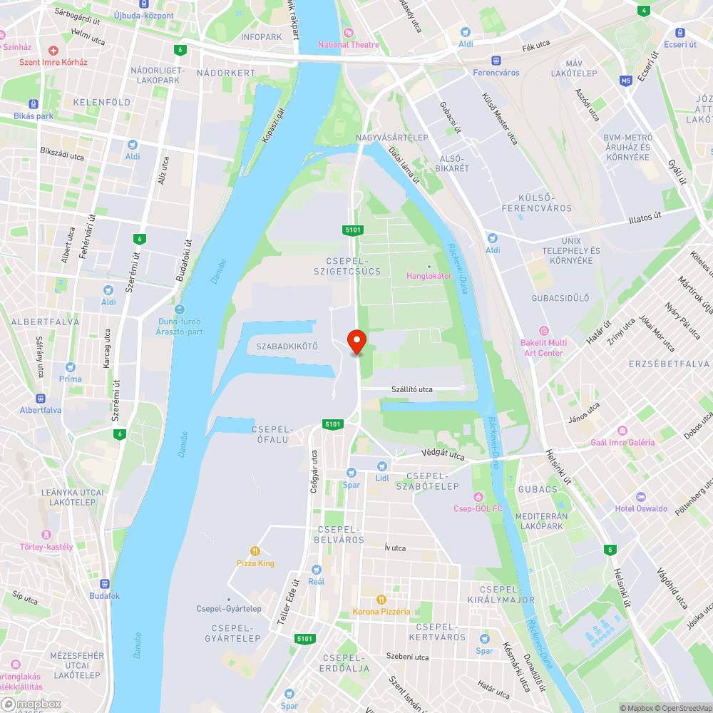Letépett Szabadkikötő felirat bejelentés helye