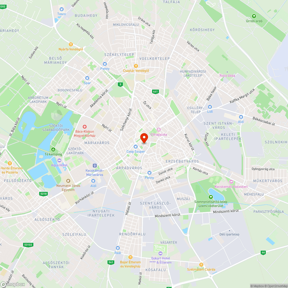 Méhraj az Alföld Áruház mögötti parkolóban bejelentés helye