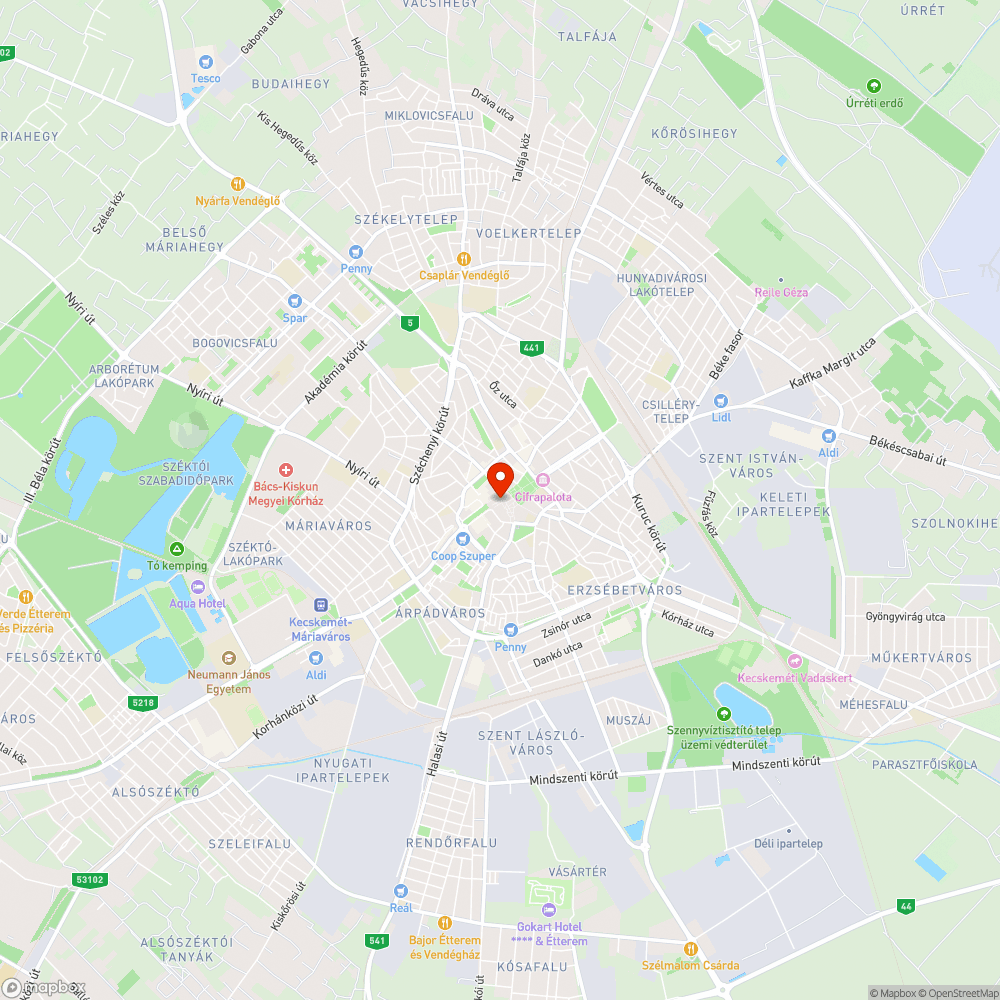 Szemét a Nagytemplom oldalában bejelentés helye