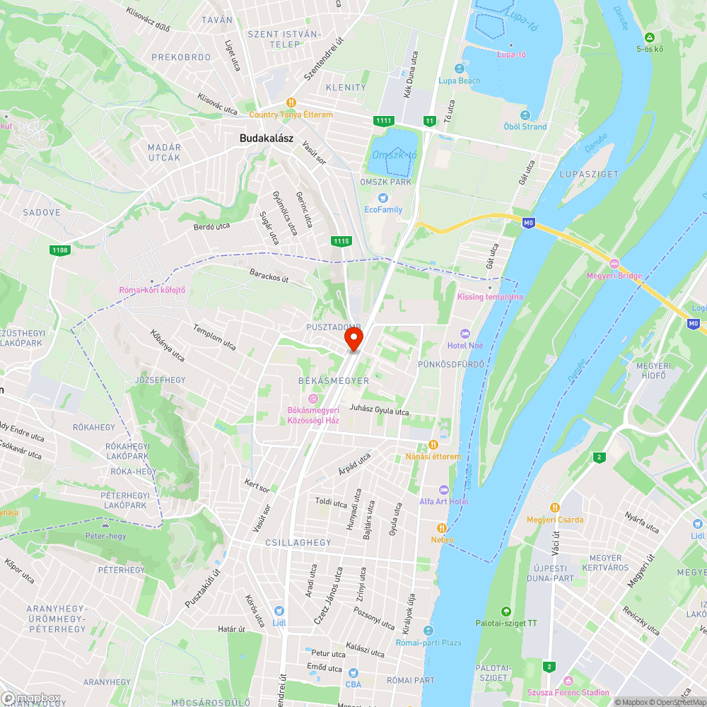 Kidőlt fa bringaúton bejelentés helye