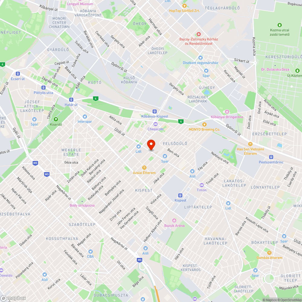 Bokor járdára nőtt - Batthány utca torkolatánál bejelentés helye