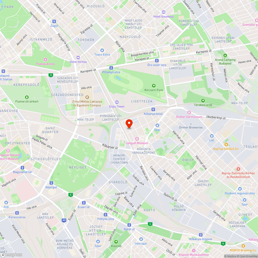 Villogó lámpa bejelentés helye