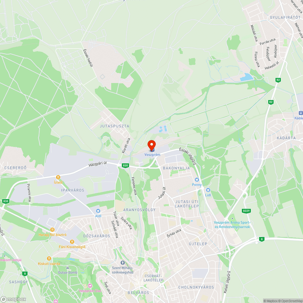 Kátyú - Veszprém, Buszpályaudvar bejelentés helye